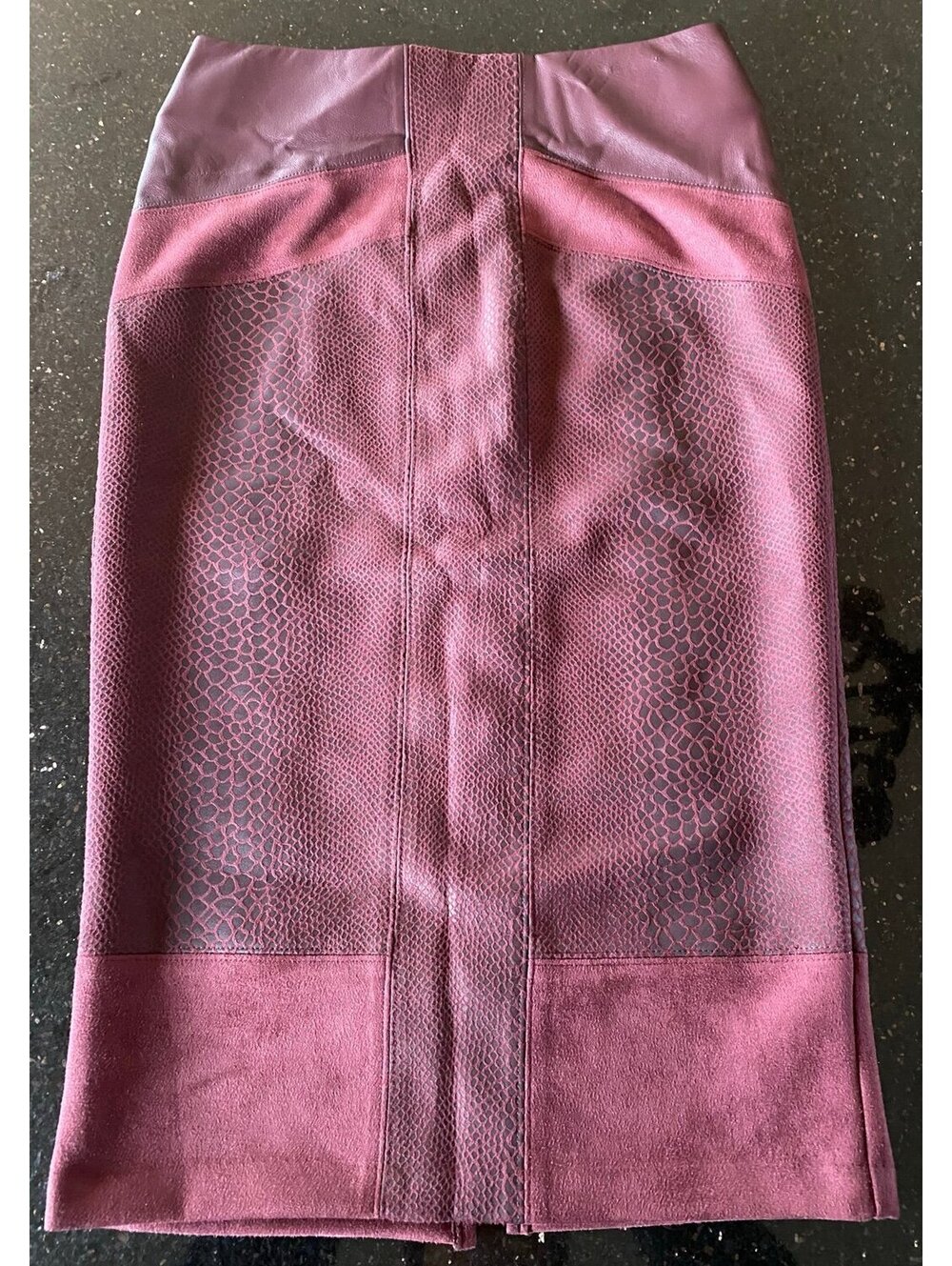 Marc New York Women’s Faux Leather/Suede Full Control Waistband Skirt XS
